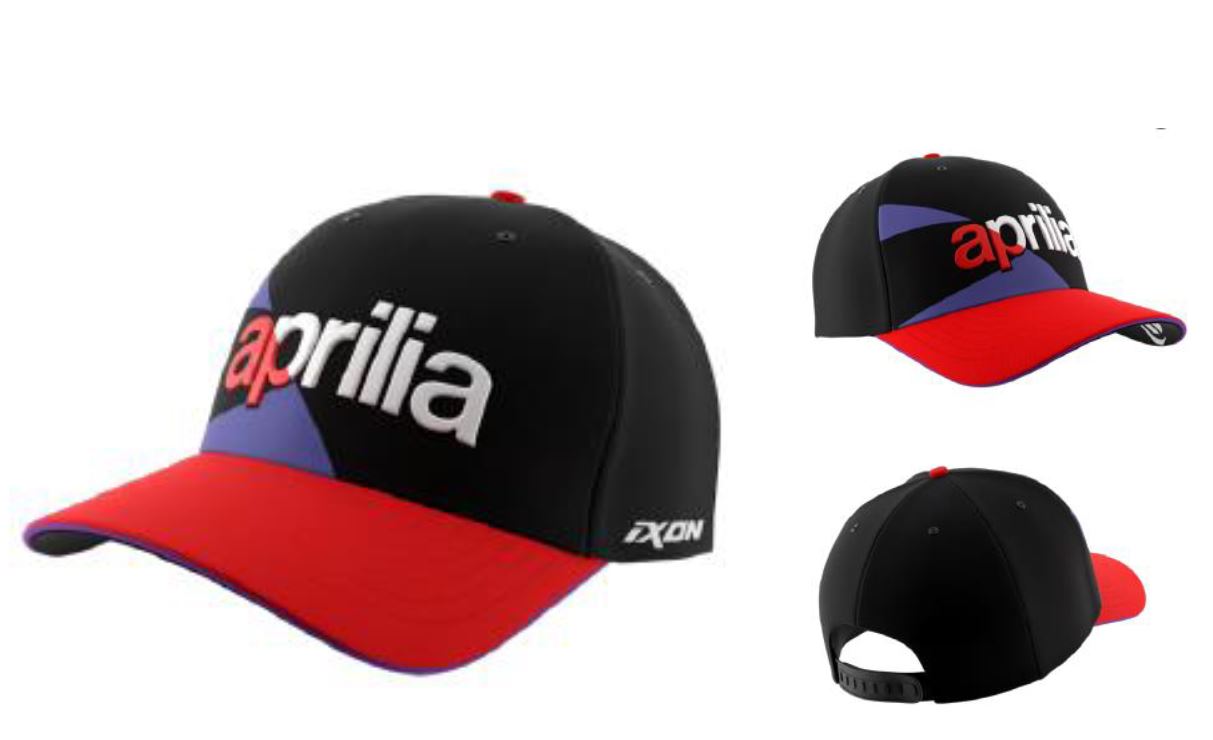 Aprilia Basecap Dual Kollektion 2024 schwarz rot lila